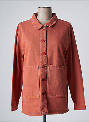 Veste casual coupe droite orange GRAINE femme