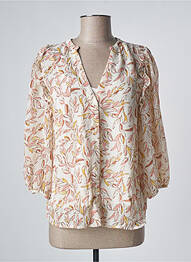Chemisier imprimé fleurs manches 3/4 beige GRACE & MILA femme