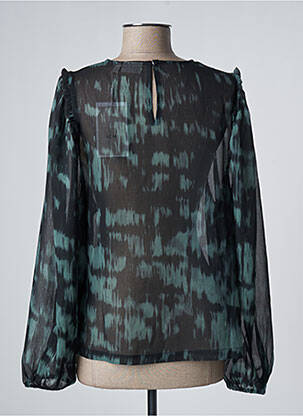 Blouse légère et transparente manches longues noir ICHI femme