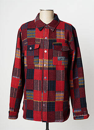 Veste casual fermeture boutonnée sur le devant rouge MAISON SCOTCH homme