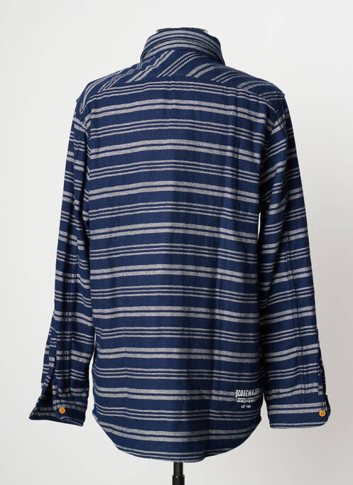 Chemise manches longues imprimé rayures bleu MAISON SCOTCH homme