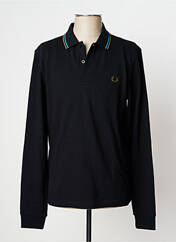 Polo noir FRED PERRY pour homme seconde vue
