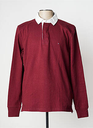 Polo rouge TOMMY HILFIGER pour homme
