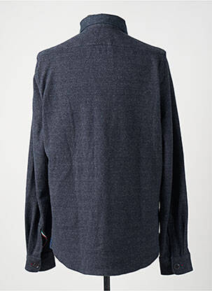 Chemise manches longues poches poitrine bleu FIL NOIR homme