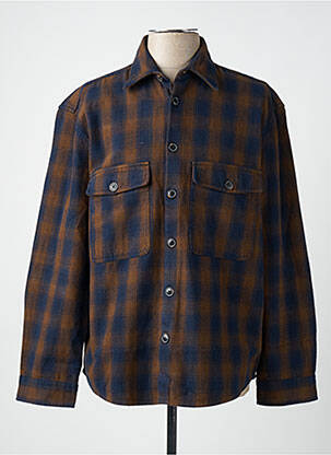 Chemise manches longues poches poitrine bleu SELECTED homme