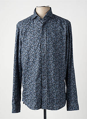 Chemise manches longues manches longues bleu FIL NOIR homme