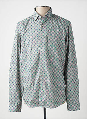 Chemise manches longues imprimé fantaisie vert FIL NOIR homme