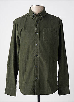 Chemise manches longues vert SELECTED pour homme