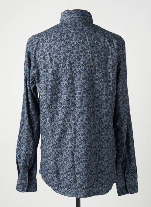 Chemise manches longues bleu FIL NOIR pour homme