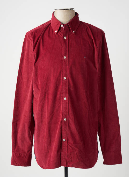 Chemise manches longues rouge TOMMY HILFIGER pour homme