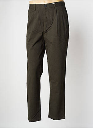 Pantalon chino tissage popeline taille normale vert MINIMUM homme