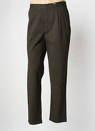 Pantalon chino tissage popeline taille normale vert MINIMUM homme