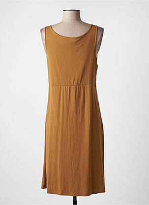 Robe mi-longue sans manche sans manche marron SEE THE MOON femme