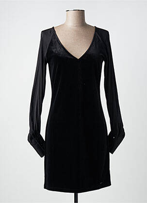 Robe courte fermeture zippée au dos manches longues noir LPB femme
