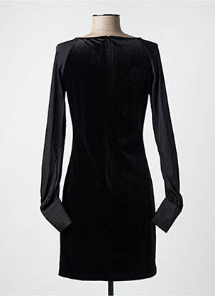 Robe courte fermeture zippée au dos manches longues noir LPB femme
