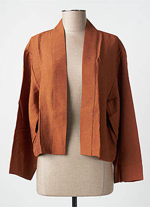 Veste casual manches longues marron LA FEE MARABOUTEE femme
