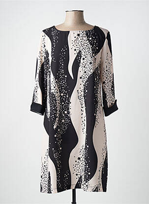 Robe courte manches 3/4 manches 3/4 noir RINASCIMENTO femme