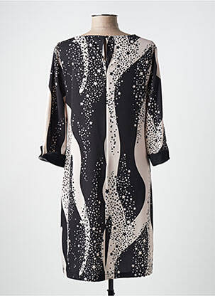 Robe courte manches 3/4 manches 3/4 noir RINASCIMENTO femme