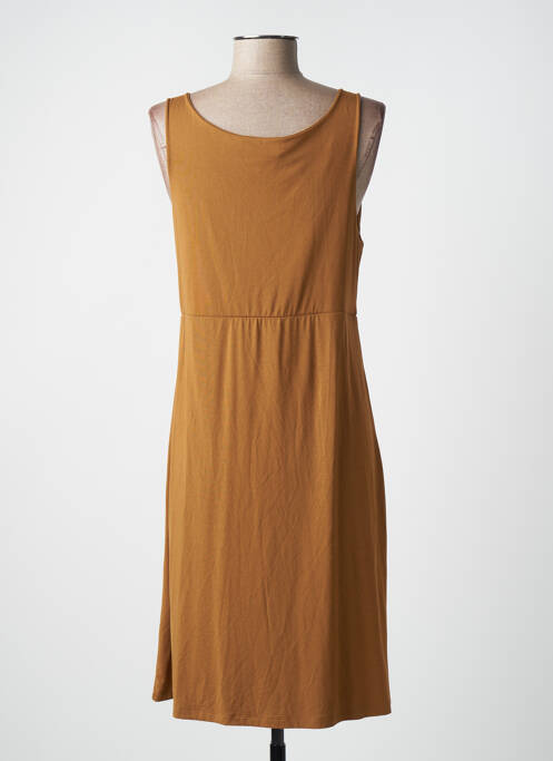 Robe mi-longue marron SEE THE MOON pour femme
