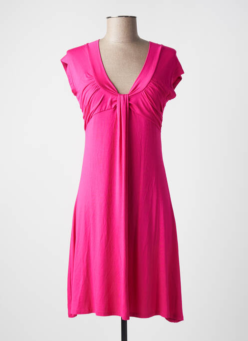 Robe mi-longue rose SEE THE MOON pour femme