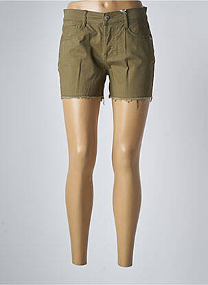 Short fermeture zippée sous rabat boutonné taille normale vert LPB femme