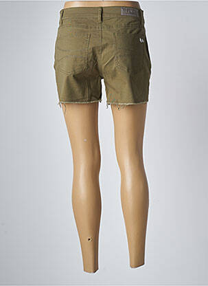 Short fermeture zippée sous rabat boutonné taille normale vert LPB femme