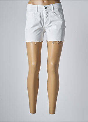 Short fermeture zippée sous rabat boutonné taille normale blanc LPB femme