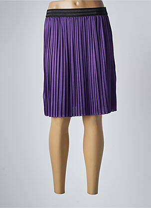 Jupe mi-longue taille haute violet LPB femme
