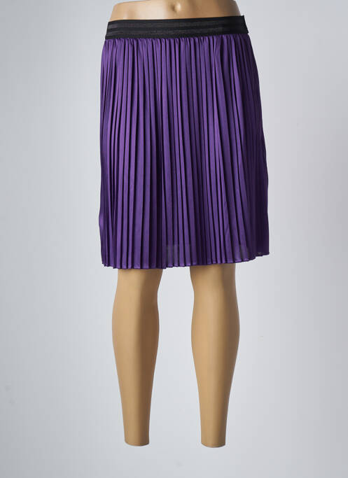 Jupe mi-longue taille haute violet LPB femme