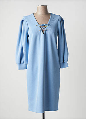 Robe mi-longue manches 3/4 manches 3/4 bleu ESQUALO femme