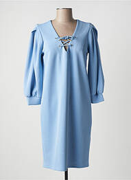 Robe mi-longue manches 3/4 manches 3/4 bleu ESQUALO femme