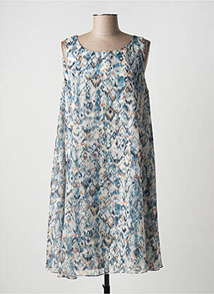 Robe mi-longue imprimé fantaisie sans manche bleu MOLLY BRACKEN femme