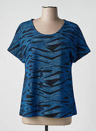 Top manches courtes manches courtes bleu HALOGENE femme