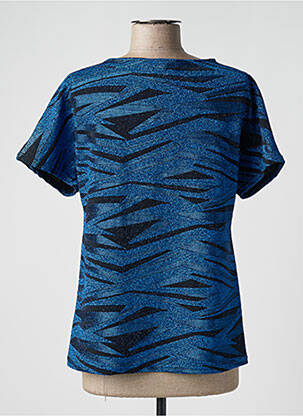 Top manches courtes manches courtes bleu HALOGENE femme
