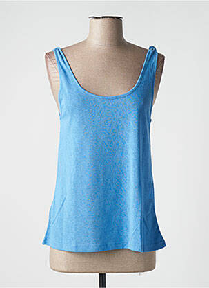 Top tissage jersey fines bretelles bleu MOLLY BRACKEN femme