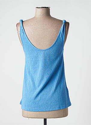 Top coupe cintrée fines bretelles bleu MOLLY BRACKEN femme