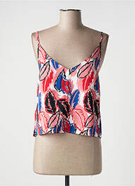 Top imprimé fantaisie fines bretelles rouge MOLLY BRACKEN femme