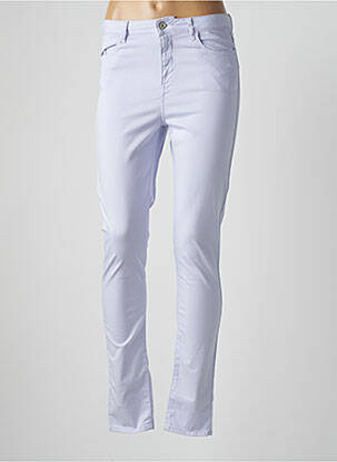 Pantalon slim tissage popeline taille normale violet KANOPE femme