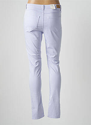 Pantalon slim tissage popeline taille normale violet KANOPE femme