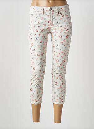 Pantalon 7/8 stretch taille normale beige ESPRIT femme