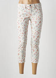 Pantalon 7/8 stretch taille normale beige ESPRIT femme