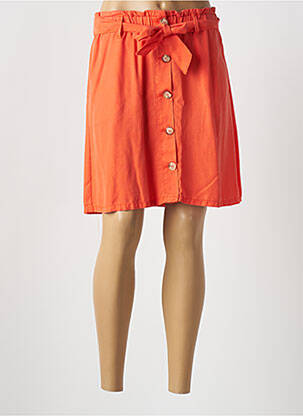 Jupe courte taille élastique orange KANOPE femme
