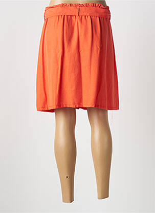 Jupe courte taille élastique orange KANOPE femme