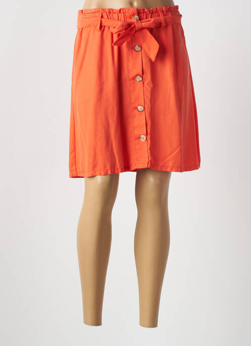 Jupe courte orange KANOPE pour femme