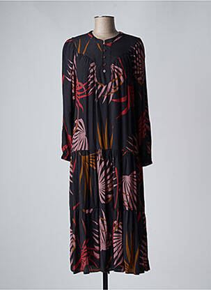 Robe longue manches longues manches longues noir SEE U SOON femme