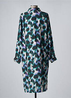 Robe mi-longue coupe fluide manches longues vert KAFFE femme