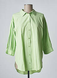 Chemisier coupe droite manches 3/4 vert KAFFE femme
