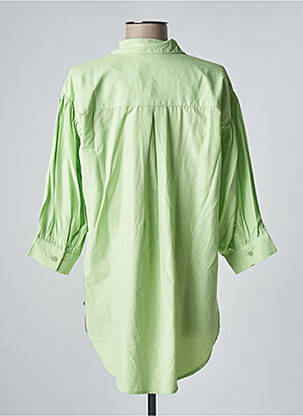 Chemisier coupe droite manches 3/4 vert KAFFE femme