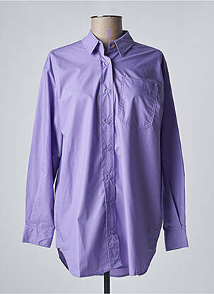 Chemisier poches poitrine manches longues violet KAFFE femme