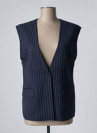 Gilet manches courtes fermeture boutonnée sur le devant bleu ATELIER REVE femme